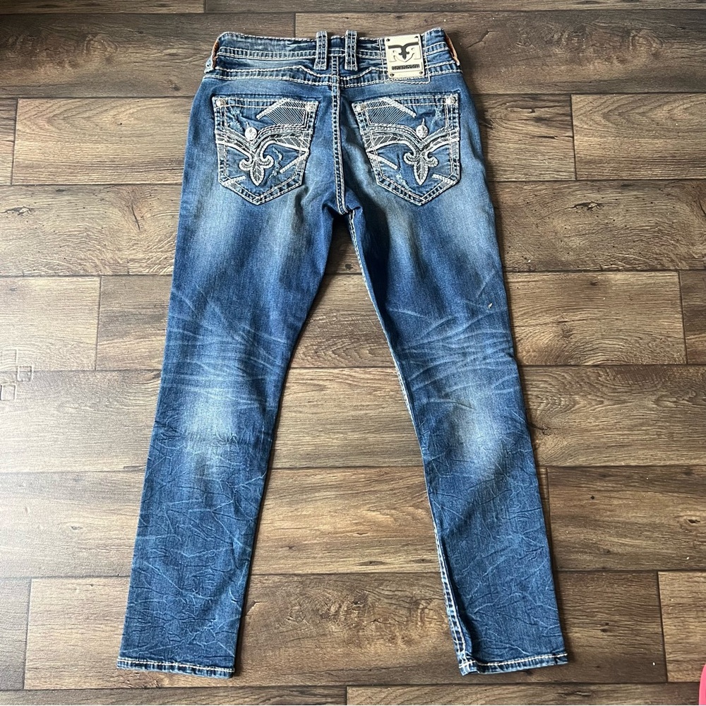 Rock Revival Men's Gian Taper Denim Jeans Blue Wash Size 32x30 NEW